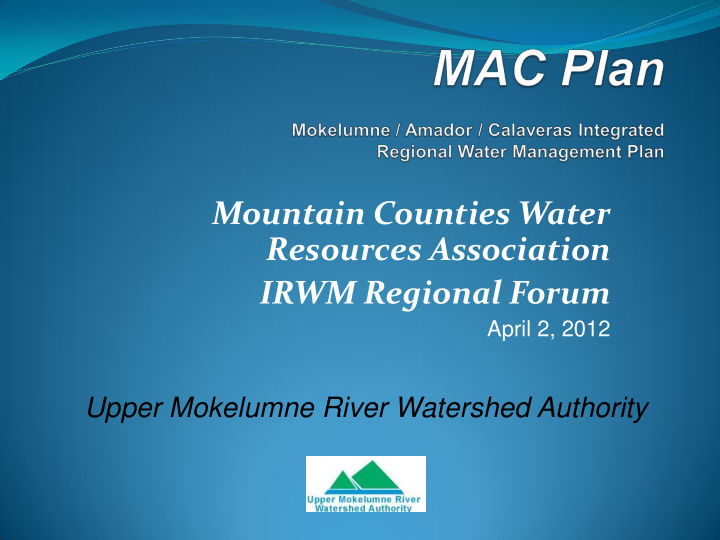 mountain counties water