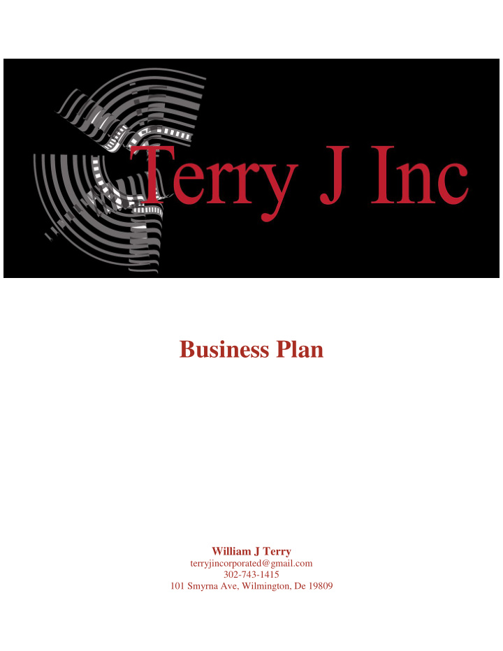 business plan william j terry terryjincorporated gmail