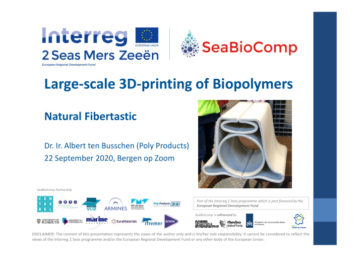 large scale 3d printing of biopolymers