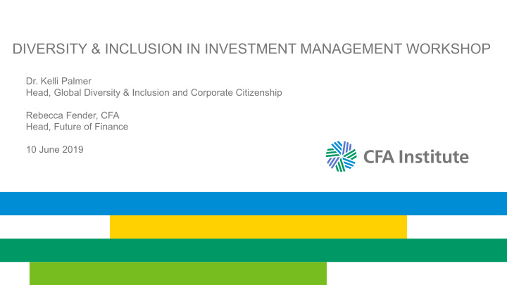 diversity inclusion in investment management workshop