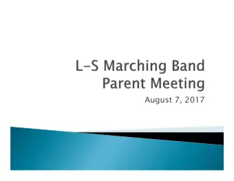 August 7, 2017  LSMBBoosters@gmail.com  Not getting emails but you did last year?  Check your
