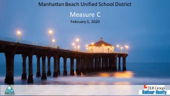 Measure C  February 5, 2020  Manhattan Beach Middle School  Music Program Expansion  Renovation of