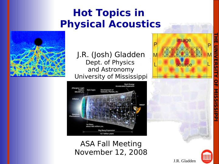 hot topics in physical acoustics