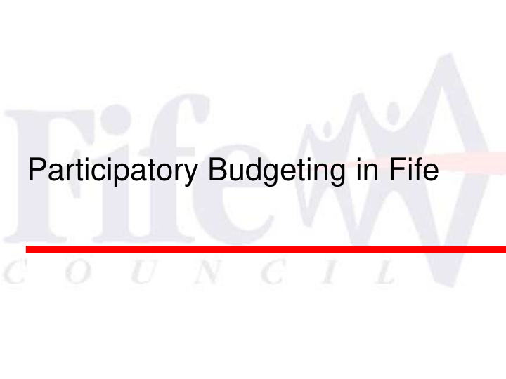 participatory budgeting in fife