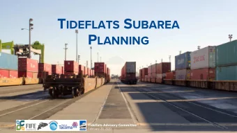 MEETING OBJECTIVES  Establish a common understanding for the study area and what  a Subarea Plan