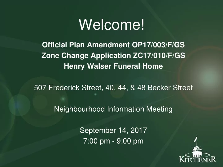 welcome