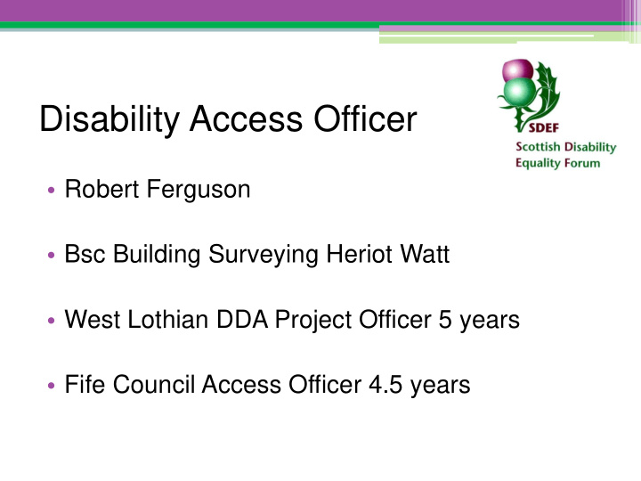 disability access officer