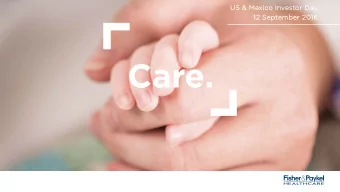 Care.  Morn  orning A  g Age  genda  da  8:30am  Welcome  Marcus Driller (General Manager,