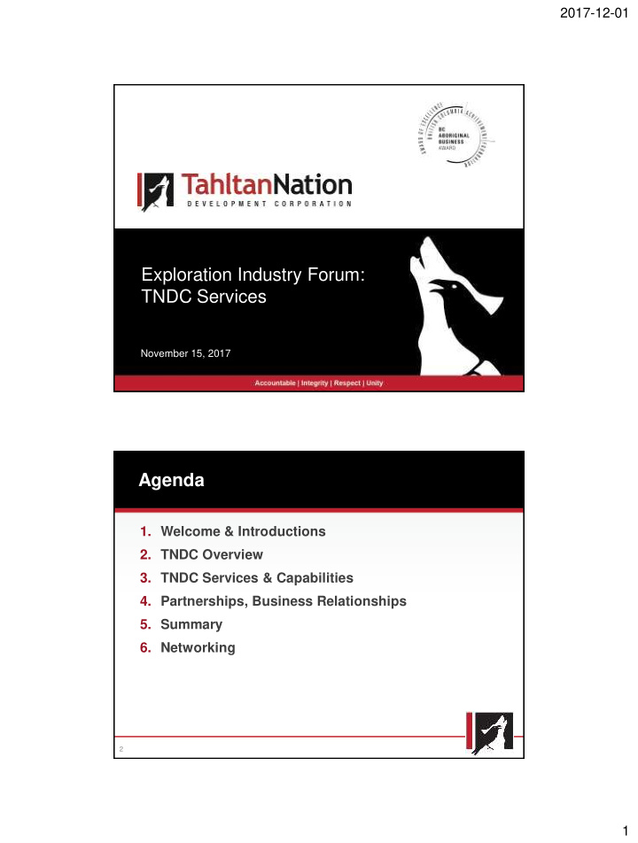 exploration industry forum tndc services