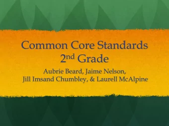 2 nd Grade  Aubrie Beard, Jaime Nelson,  Jill Imsand Chumbley, &amp; Laurell McAlpine  Lesson Plan
