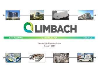 January 2017 Share Information 1              Key Points