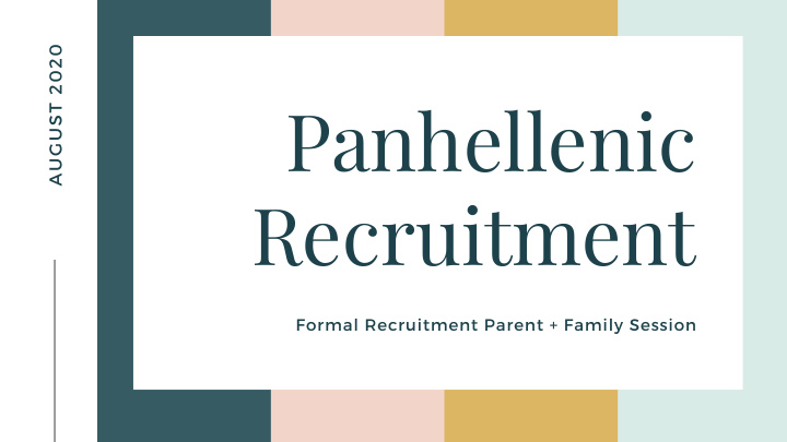 panhellenic recruitment