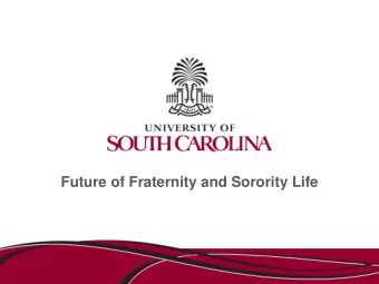 Future of Fraternity and Sorority Life  Snapshot of Greek Community 1992 : 750 student community