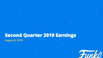 Second Q  Quarter 2019 Earnings  August 8, 2019  Cautionary Notes  This presentation contains