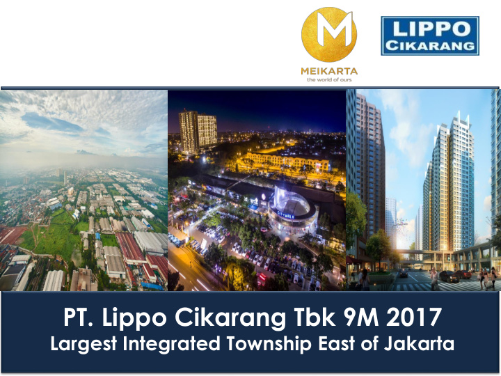 pt lippo cikarang tbk 9m 2017