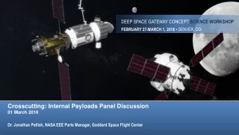 Crosscutting: Internal Payloads Panel Discussion  01 March 2018  Dr. Jonathan Pellish, NASA EEE