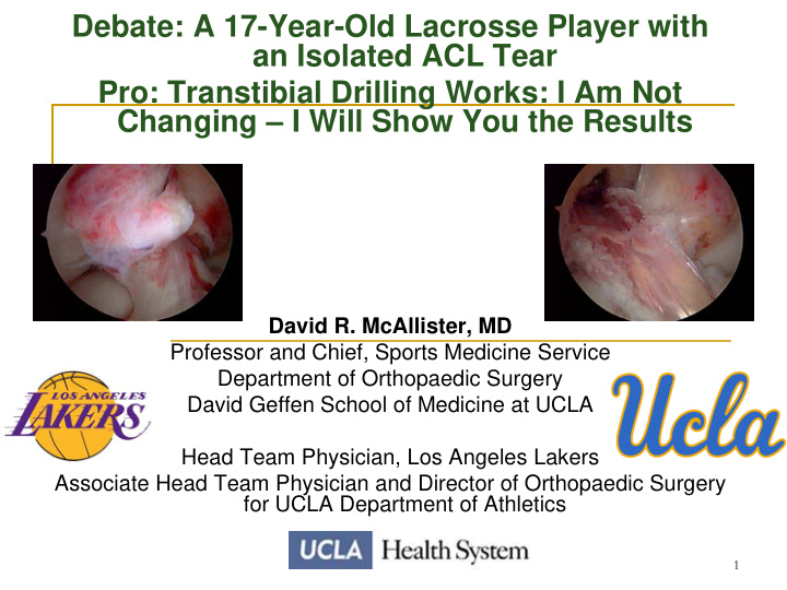 debate a 17 year old lacrosse player with an isolated acl