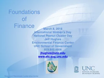 Foundations  of  Finance  March 8, 2018  International Womans Day  National Peanut Cluster Day