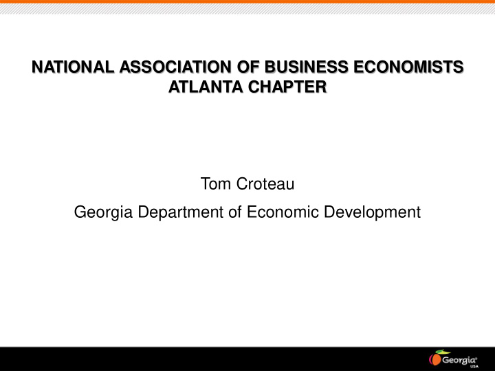 national association of business economists atlanta