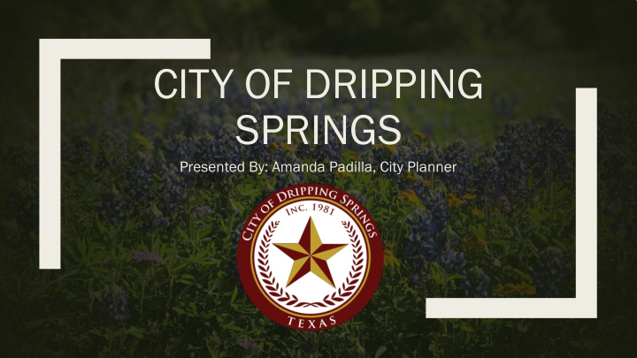 city of dripping springs