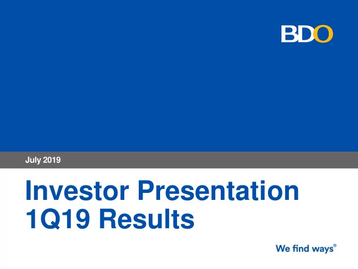 investor presentation