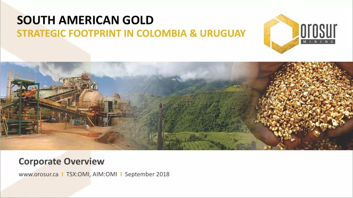 south american gold