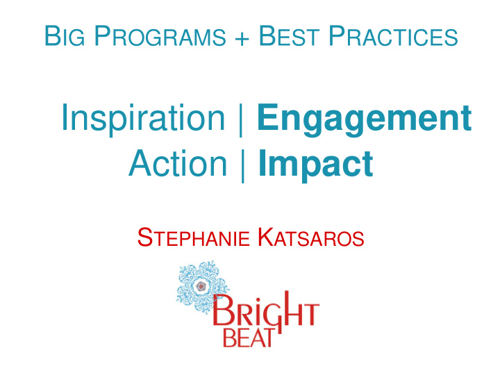inspiration engagement action impact