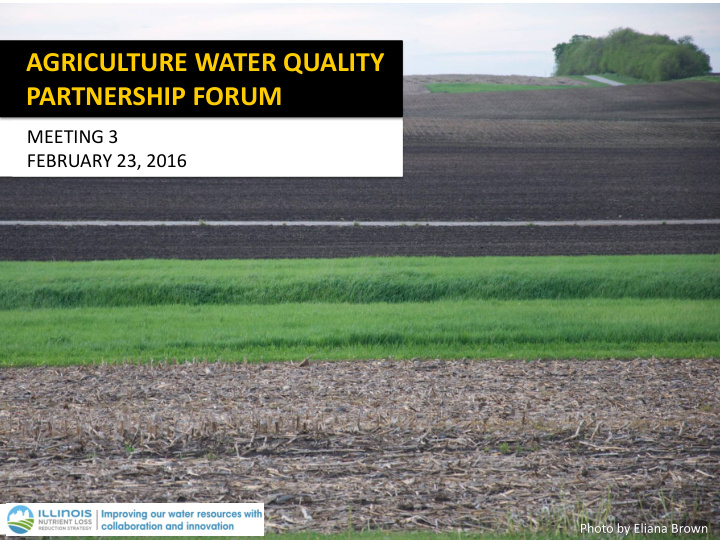 agriculture water quality partnership forum