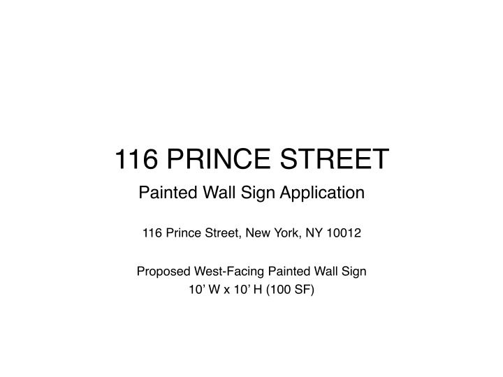 116 prince street