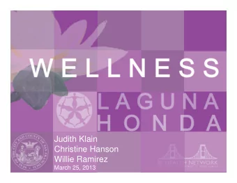 Judith Klain  Christine Hanson  Willie Ramirez  March 25, 2013  Commitments    In concert with