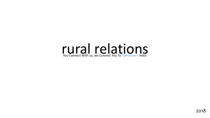 rural relations