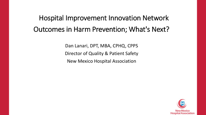 outcomes in in harm prevention what s next xt