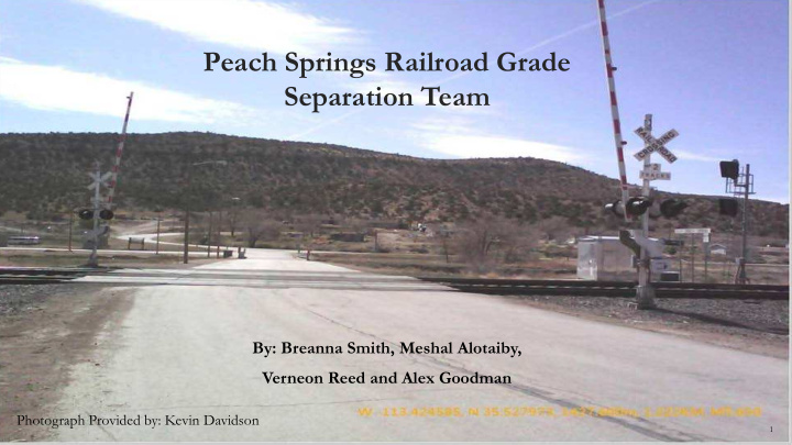 peach springs railroad grade separation team