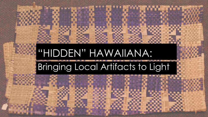 hidden hawaiiana