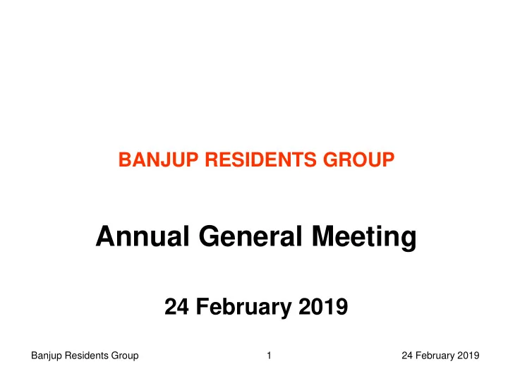 annual general meeting
