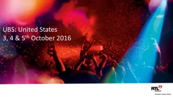 3, 4 &amp; 5 th October 2016  Agenda  1  2  3  2016  TV stands for  Outlook 2016 Total Video