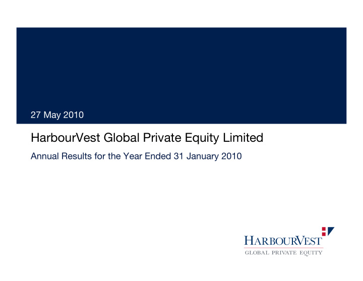 harbourvest global private equity limited