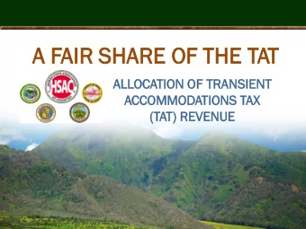 A F  A FAI  AIR  R SH  SHAR  ARE OF  OF TH  THE TAT  ALLOCA  OCATI  TION  ON OF  OF TRANSI