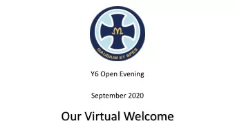 Our Virtual Welcome  Welcome  We want to welcome you to this presentation.  Whilst we regret we are