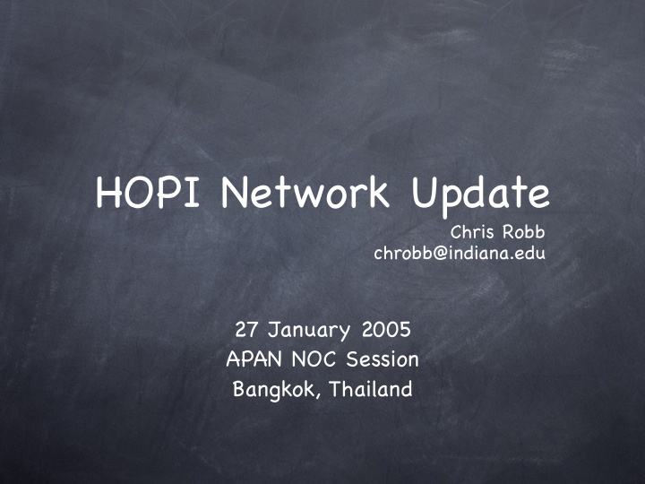 hopi network update
