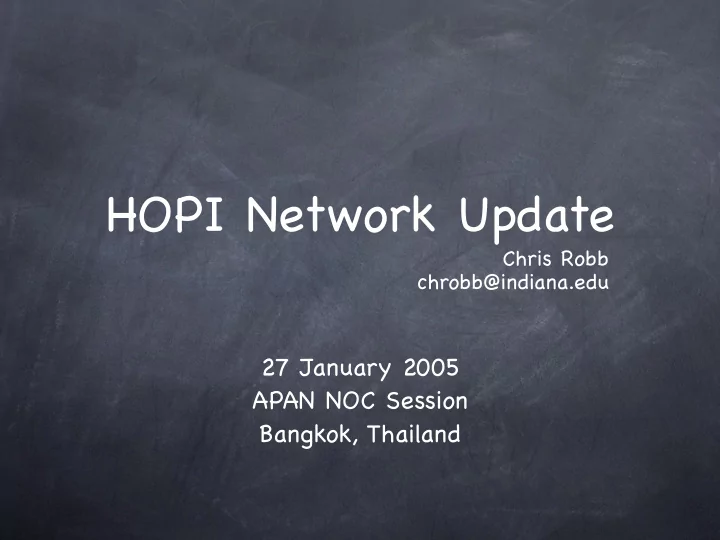 hopi network update