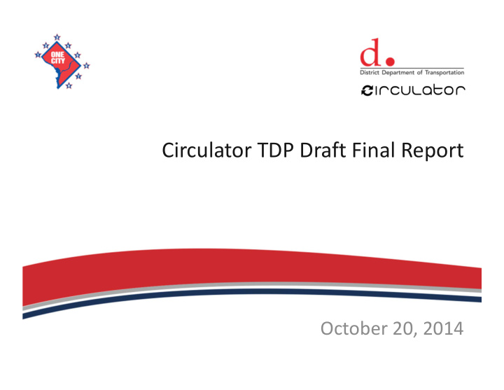 circulator tdp draft final report