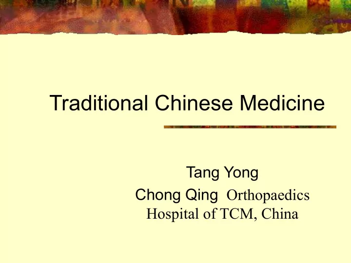 traditional chinese medicine