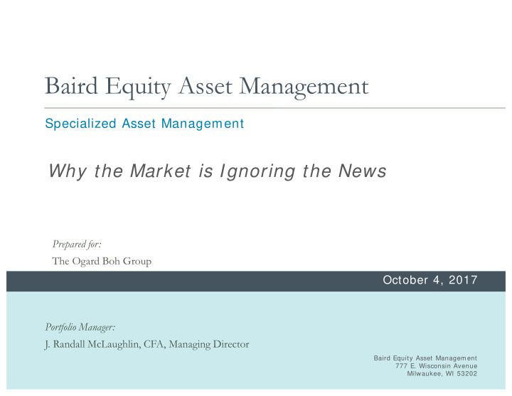 baird equity asset management