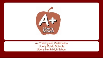 Liberty North High School W HY A+  A+ Program provides significant college funds to former Liberty