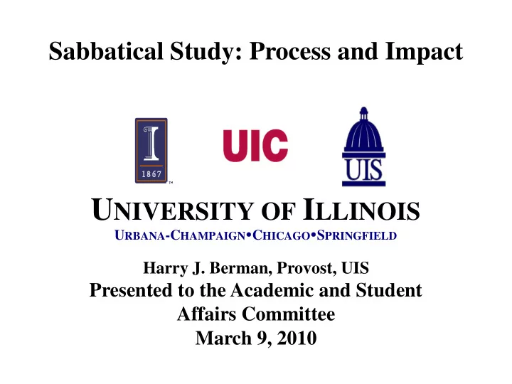 u niversity of i llinois