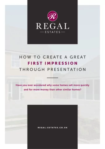 H O W  T O  C R E A T E  A  G R E A T F I R S T  I M P R E S S I O N  T H R O U G H  P R E S E N T