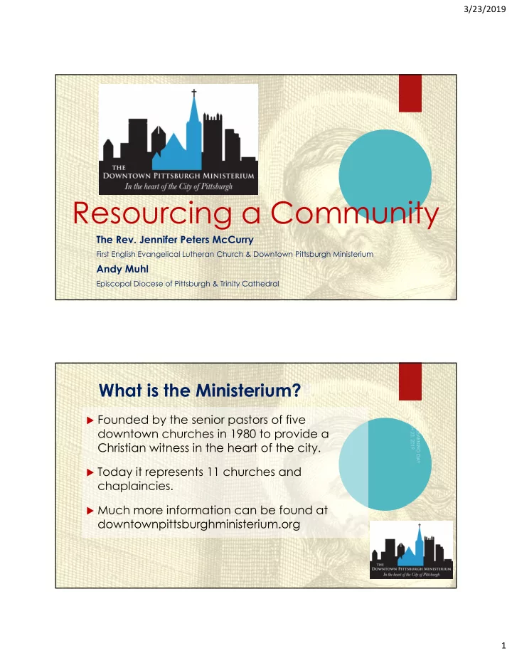 resourcing a community