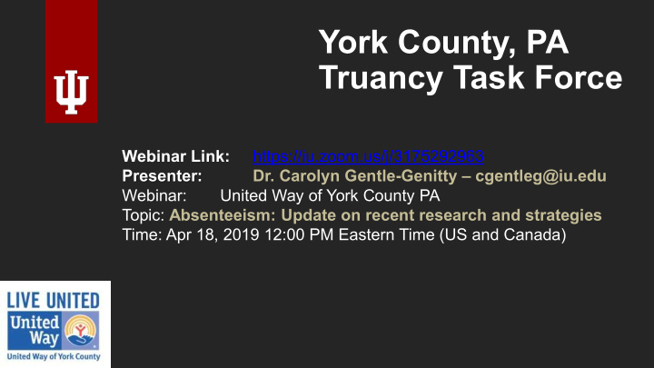 york county pa truancy task force