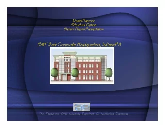 S&amp;T Bank Corporate Headquarters, Indiana PA  The   Pennsylvania   State   University